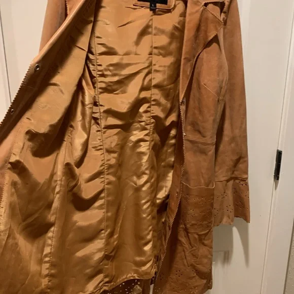 Wilson’s vintage y/2k leather Bell sleeve belted jacket